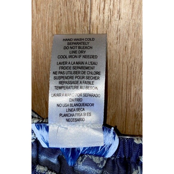 NWT Tommy Bahama Blue Palm Trees Off The Shoulder Ruffle Dress pockets L Large - Picture 8 of 8